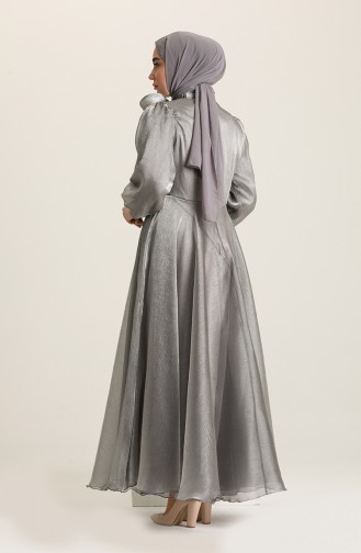 Grau Hijab-Abendkleider 52828-02