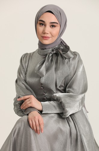 Grau Hijab-Abendkleider 52828-02