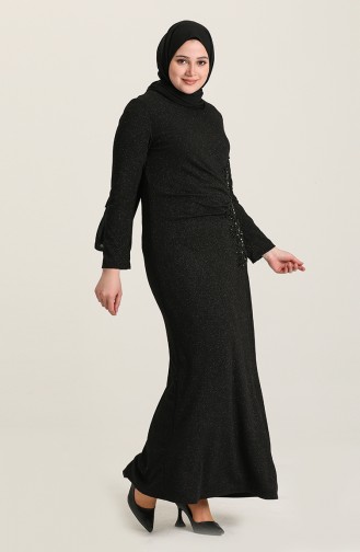 Black Hijab Evening Dress 0001-01