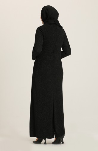 Black Hijab Evening Dress 0001-01