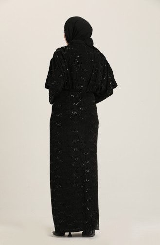 Black Hijab Evening Dress 0003-01