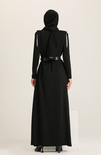 Black Hijab Dress 61538-02