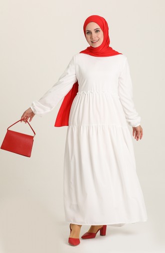 Weiß Hijab Kleider 1761-01