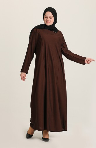 Claret Red Hijab Dress 8149-04