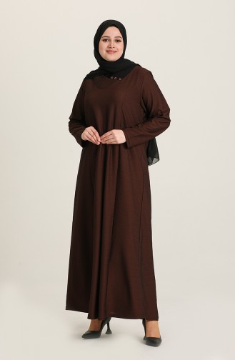 Claret Red Hijab Dress 8149-04
