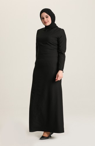 Schwarz Hijab Kleider 0004-01