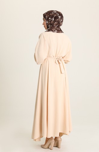 Beige Hijab Dress 1004-02
