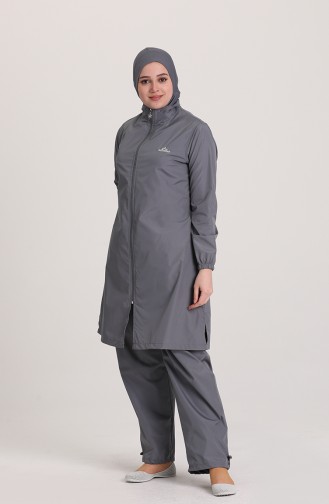 Grau Hijab Badeanzug 0211-02