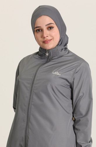 Grau Hijab Badeanzug 0211-02