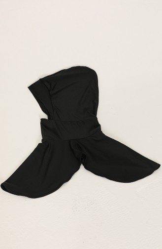 Schwarz Hijab Badeanzug 0211-04