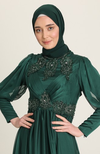 Habillé Hijab Vert emeraude 52822-03