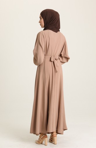 Milchkaffee Hijab Kleider 1004-03