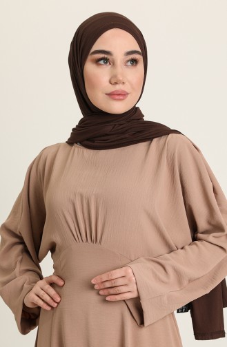 Milchkaffee Hijab Kleider 1004-03
