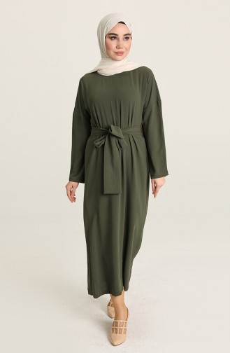 Khaki Hijab Kleider 1007-02
