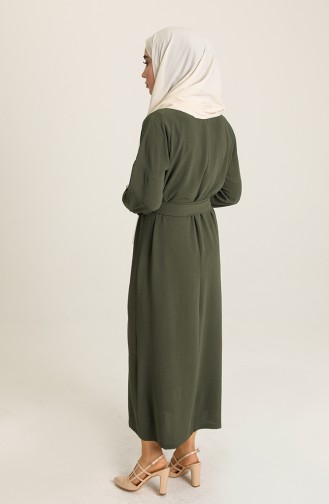 Khaki Hijab Kleider 1007-02