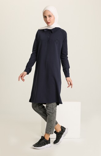 Polo Yaka Tunik 3026-03 Lacivert