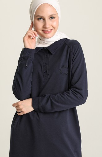 Polo Yaka Tunik 3026-03 Lacivert