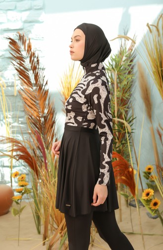 Black Swimsuit Hijab 22654-01