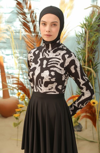 Black Swimsuit Hijab 22654-01