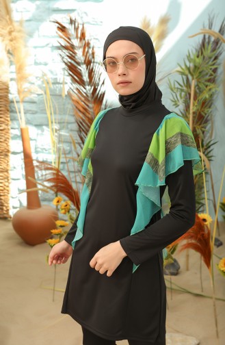 Maillot de Bain Hijab Vert 2225B-04