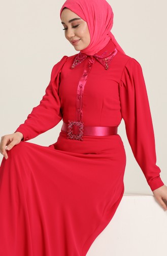 Habillé Hijab Fushia 61738-05