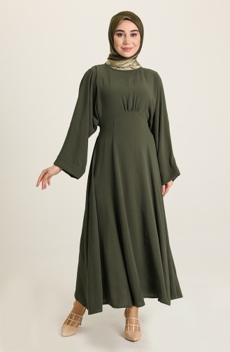 Khaki Hijab Dress 1004-01