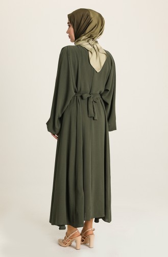 Khaki Hijab Kleider 1004-01