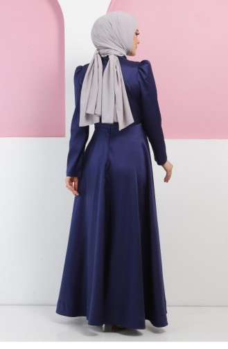 Habillé Hijab Indigo 11402.İndigo