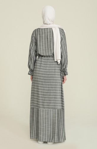 Striped Viscose Dress 4500-05 Gray 4500-05