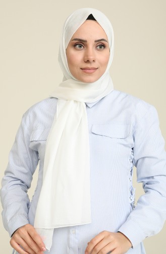 Pamuk Şal 5544-01 Krem