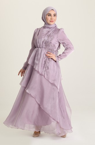 Lila Hijab-Abendkleider 52825-01