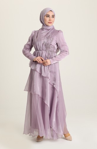 Lila Hijab-Abendkleider 52825-01