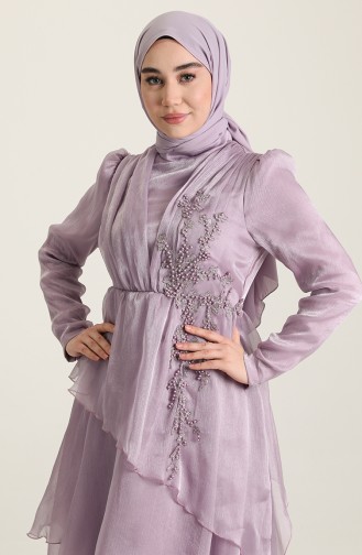 Violet Hijab Evening Dress 52825-01