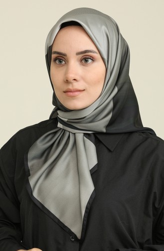 Aker Twill Eşarp 8016-795-912 Siyah Gri