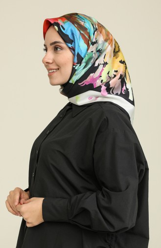 Aker Twill Eşarp 8082-795-913 Siyah Kiremit