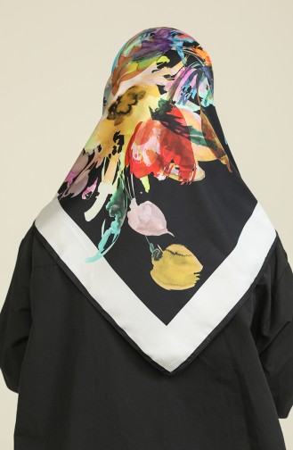 Aker Twill Eşarp 8082-795-913 Siyah Kiremit