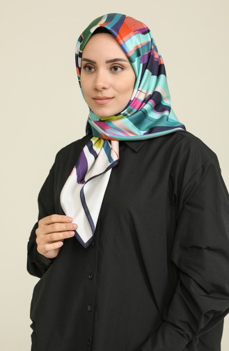 Aker Twill Eşarp 8082-795-922 Lacivert Fıstık Yeşil