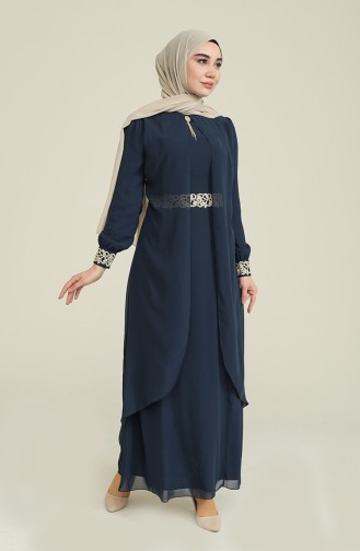 Robe Hijab FY 52221-05 Bleu Marine 52221-05