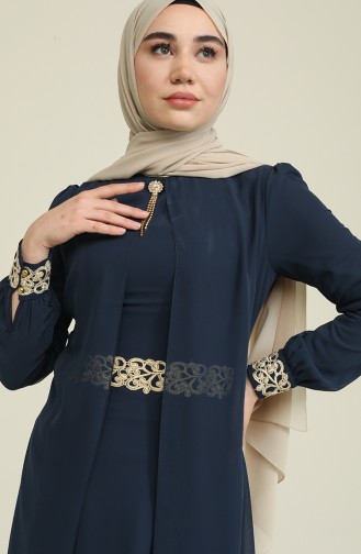 Robe Hijab FY 52221-05 Bleu Marine 52221-05