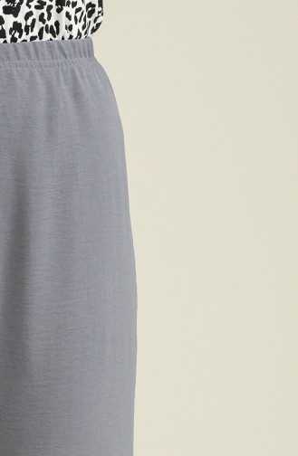 Aerobin Kumaş Beli Lastikli Pantolon 2203-04 Gri
