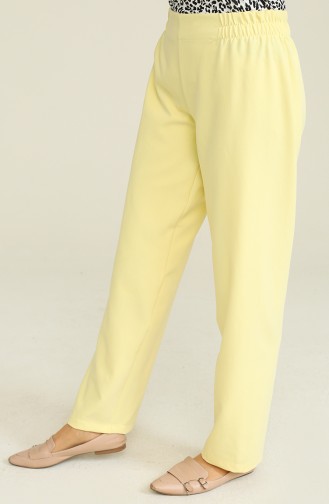Beli Lastikli Pantolon 1983-40 Limon Sarısı