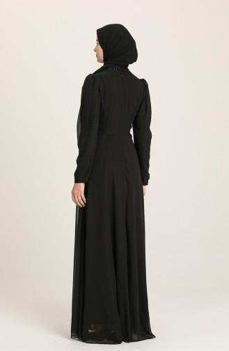 Habillé Hijab Noir 5628-01