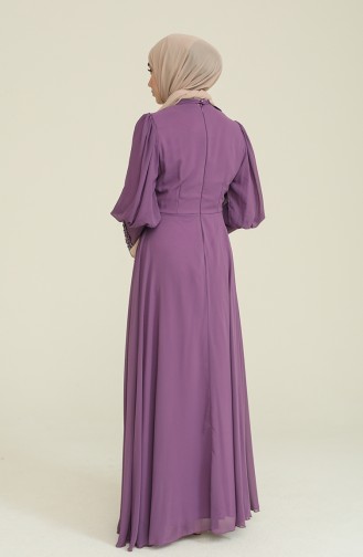 Violet Hijab Evening Dress 52817-01