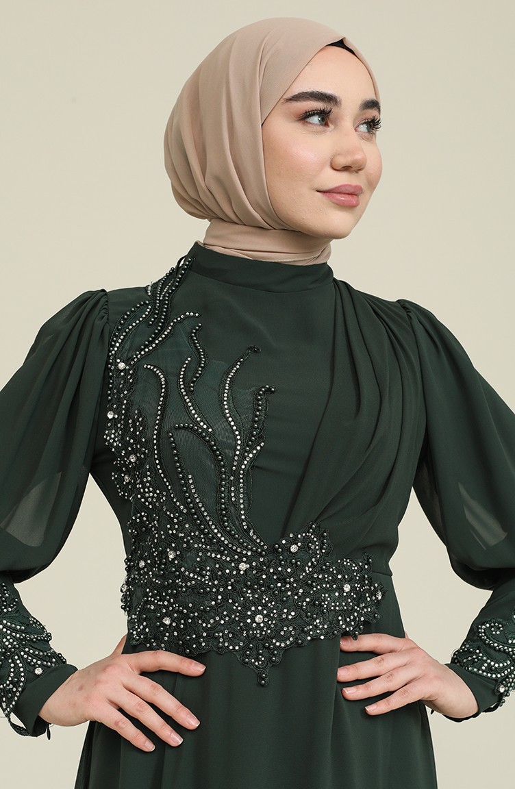 Emerald Green Hijab Evening Dress 5281703 Sefamerve