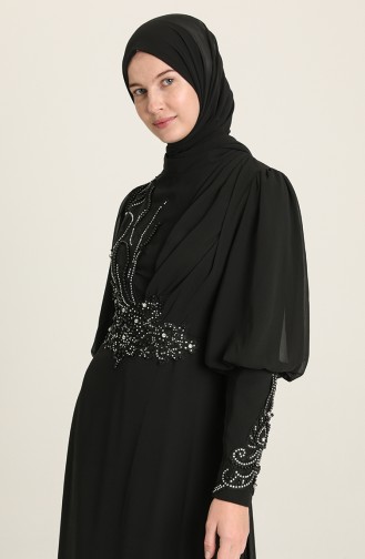 Schwarz Hijab-Abendkleider 52817-07