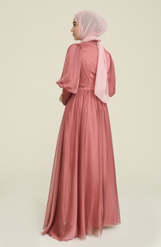Beige-Rose Hijab-Abendkleider 52822-01