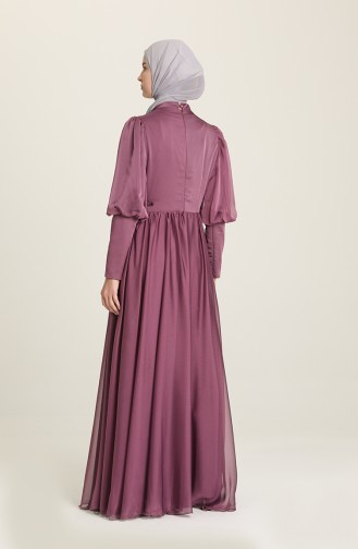 Violet Hijab Evening Dress 52822-05