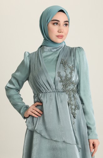 Minzengrün Hijab-Abendkleider 52825-02