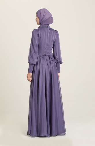 Violet Hijab Evening Dress 3404-06