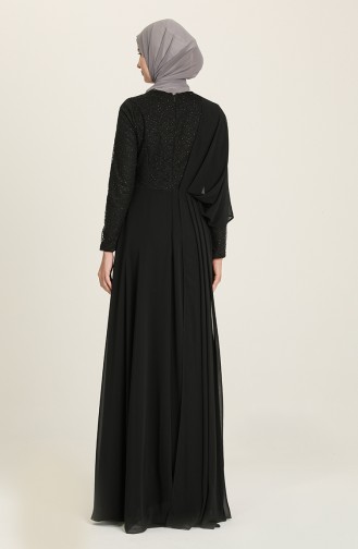 Schwarz Hijab-Abendkleider 0028-01